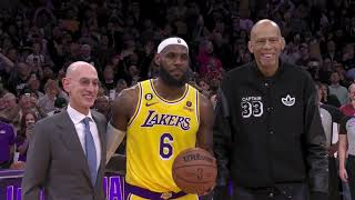 Lebron James passes Kareem Abdul-Jabbar for most points all time in NBA History - Full Tribute