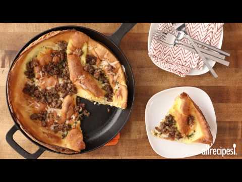 Recipe for Dutch Baby with herbs, sausage and cheese