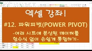 ExcelSoCool 엑셀! #12 파워피벗(POWERPIVOT)