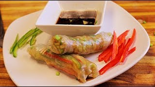 Vegan Spring Rolls  - spring rolls recipe - vietnamese spring rolls -  vegan food - plant based