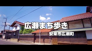 安来市広瀬町 広瀬まち歩き　まちなみの東に流れる富田川　難攻不落の月山富田城を見上げる山紫水明の静かなまち