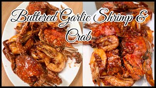 Buttered garlic shrimp and crab recipe | seafood recipe