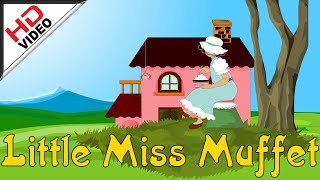 Little Miss Muffet Nursery Rhymes - English Animation Video sung by Bombay Saradha