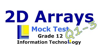 2D Array Mock Test | Question 1 to 3