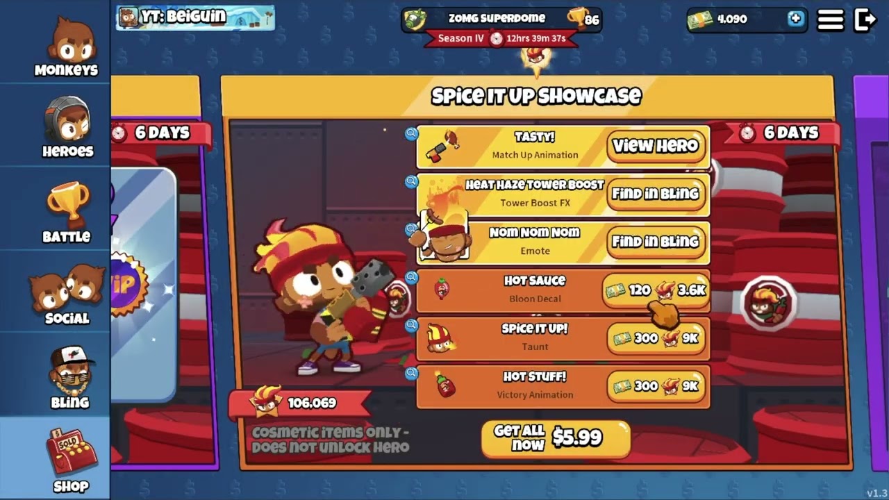 Buying The Entire Gwendolin Showcase In Bloons TD Battles 2 - YouTube