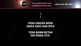 Pehli nazar mein - Video Karaoke Lyrics - Atif Aslam - by Baji Karaoke Indian