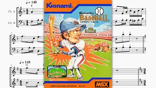 Konami's Baseball (1984) | 8-bit Sheet Music | MSX