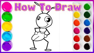 How to Draw Ant Easy Steps | Learn to Draw - Panda Arts