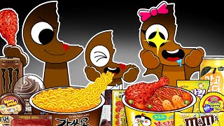 Incredibox Sprunki - BRUD Family Horror Versions Convenience Store Food | ASMR Mukbang