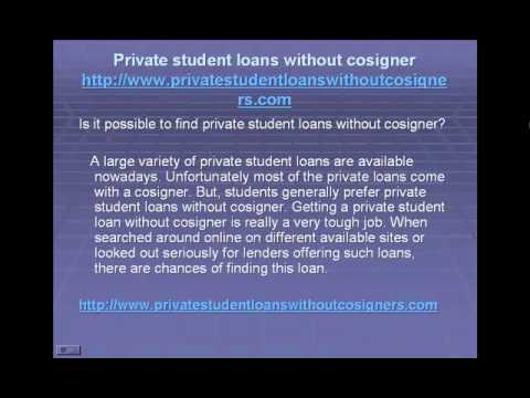 Private student loans without cosigner Private student loans without cosigner
