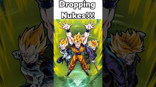 Dokkan Battle LR INT Trio Dropping Nukes! #dokkanbattle #dokkan #Goku #Trunks #Vegeta #mobilegame