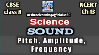 Pitch , Amplitude Frequency . Characteristics of Sound Class 8 NCERT Science (part 1)