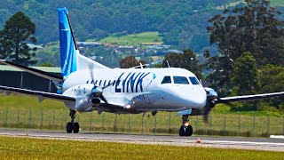 Saab 340 Turboprop Engine Start, Taxi, and Takeoff