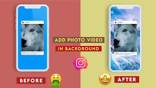 Add photo video in background when sharing feed post in instagram story