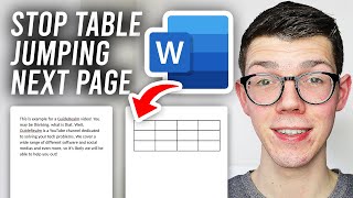 How To Stop Table Jumping To Next Page In Word - Full Guide