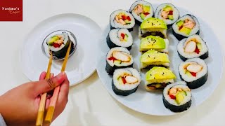 How to make sushi| কিভাবে সহজে বাসায় সুশি বানানো যায় | Nasima’s cuisine