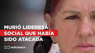 Murió lideresa social que había sido atacada por sicarios en Ciudad Bolívar