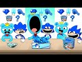 Emoji Blue Color ASMR Mukbang 💙 | Shin Sonic & Gummy Dora Mukbang | The Sonic Tapes Animation