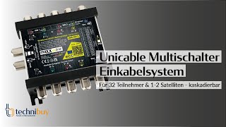 unicable Multischalter Einkabelsystem für 1-2 Satelliten \u0026 32 Teilnehmer, kaskadierbar