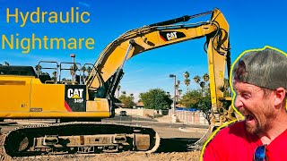 Day in the life heavy equipment mechanic. CAT 349F excavator Repair!