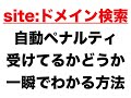 siteドメイン検索！自動ペナルティ受けてるかどうか 一瞬でわかる方法