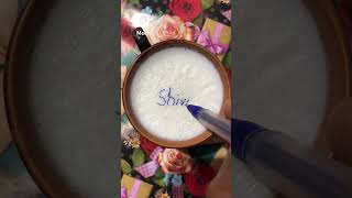 Shivi🌺 #meetshivi #meetart writing on milk