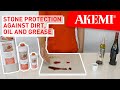 Protect your stone from stains with the AKEMI Stain Repellent Nano-Effect