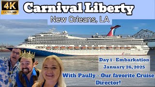 Exploring Carnival Liberty | Embarkation Day 1 | New Orleans, LA 01/26/2025 🚢