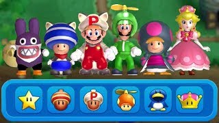 New Super Mario Bros. U Deluxe - All Character Power-Up Suits