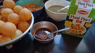 Making Pani Puri using Aachi Instant Pani Puri Kit