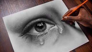 HOW TO SHADE REALISTIC EYE WITH TEARS | SHADE HYPER REALISTIC EYE