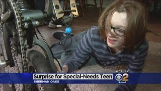 Special Needs Teen Gets Big Surprise After His Custom Bike Is Stolen