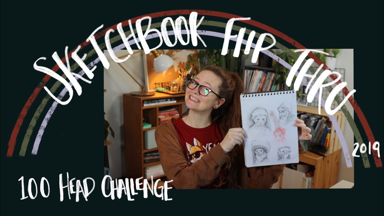 Sketchbook Flip Thru From 2019 рџ 100 Head Challenge Portrait Study