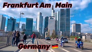 Frankfurt Germany 🇩🇪 Walking To Rhein Main Riverside / Frankfurt Am Main