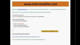 what is instanceof keyword in java job interview question