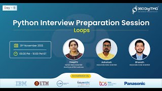 Python Interview Preparation Session | Loops | Day 9 | 360DigiTMG