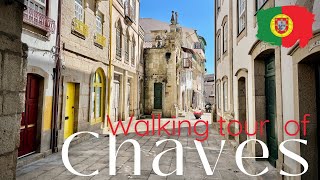 Silent Walking Tour of Chaves, Portugal 🇵🇹 | Ambient sounds of town streets