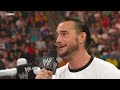 Tensions mount between CM Punk and Triple H Raw, Aug. 1, 2011