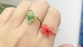 초간단 생쪽매듭반지 만드는 법 How to make  macrame flower ring