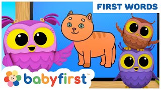 New Episode - Hoot, Scoot \u0026 What | Learn Vocabulary | Animals \u0026 Vehicles for Babies | BabyFirst TV