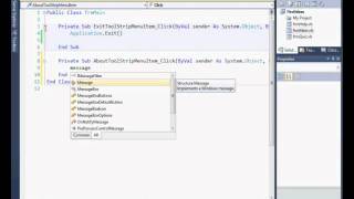 04-Coding menu items in a Visual Basic program