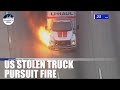 Southern California truck chase has fiery ending