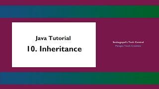 Java Tutorial - 10. Inheritance