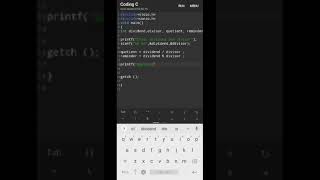 Program to Compute Quotient & Reminder || C Programming || #Shorts #Coding #Programming #6