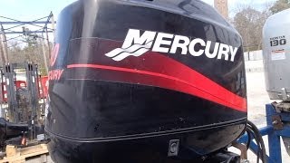 6M3A73 Used 2003 Mercury 90ELPTO SW 90HP 2-Stroke Remote Outboard Boat Motor 20" Shaft