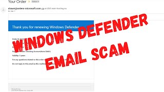 Windows Defender Email Scam