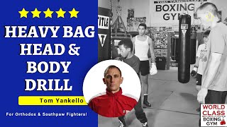 Group Boxing Drill on the Heavy Bag - For Orthodox and Southpaws!