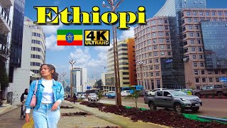 ደማቁ ቸርችል ጎዳና እየተቆፈረ ነው | Addis Ababa Walking Tour Churchills Road 🇪🇹 [4K]Tourist attractiveness