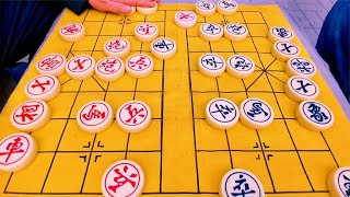 街头象棋实战，斗智斗勇的思维，步步紧逼的攻击，残局骑虎难下