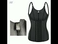 black athleisure 100% latex waist slimming vest